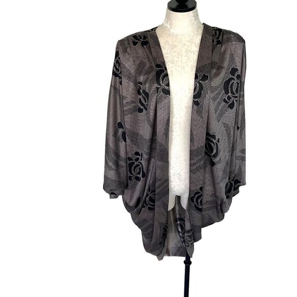 Cocoon Shawl Womens One Size OSFM Vintage Draped Open Front Avant Garde Black - Picture 1 of 10